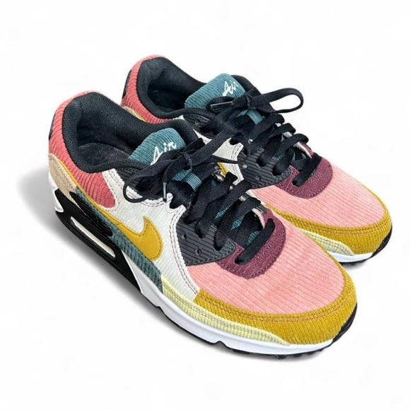 Nike Women's Air Max 90 "Multi-Color Corduroy" Sneakers - Picture 9 of 10